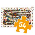 Objavovacie puzzle Automobilové preteky 54 ks
