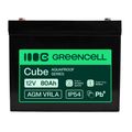 AGM12V80AH-H Green Cell AGM VRLA 12V 80Ah bezúdržbová batéria pre UPS, váhy a karavany (260×168×216
