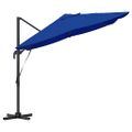 vidaXL Slnečník 351 x 250 x 260 cm Polyester a hliník Azurblue