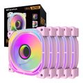 Súprava PC ventilátorov DARKFLASH INF24 ARGB 5v1 Ružová