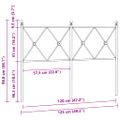 vidaXL Kovové náhradné čelo postele čierne 120 cm
