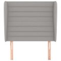 vidaXL Čelo postele so záhybmi bledosivé 93x23x118/128 cm látka