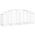 vidaXL Oblúkový gabionový kôš 200x50x60/80 cm pozinkované železo