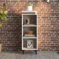 vidaXL Komoda betónovo sivá 34,5x32,5x90 cm kompozitné drevo