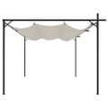 vidaXL Pergola so zaťahovacou strechou krémová 395x292x230 cm
