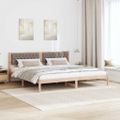 vidaXL Rám postele Sivohnedá 200 x 200 cm Masívne borovicové drevo