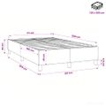 vidaXL Posteľný rám s boxspringom tmavohnedá 120x200 cm látka