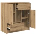 vidaXL Komoda so zásuvkami a dvierkami, dub artisan 70,5x34x74,5 cm