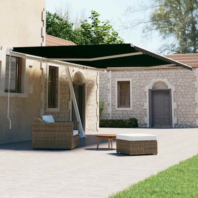 vidaXL Samostatne stojaca automatická markíza 600x300 cm antracitová