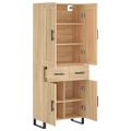 vidaXL Vysoká skrinka dub sonoma 69,5x34x180 cm spracované drevo