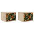 vidaXL Nástenná nočná skrinka ZAANDAM 2 ks Dub sonoma 36 x 33 x 25 cm