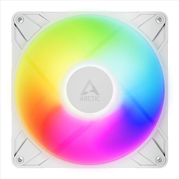 ARCTIC P14 Pro A-RGB (bílá) - 140mm A-RGB PWM ventilátor s rozdělovačem kabelů Ventilátor, 140mm, FDB ložisko, 4pin PWM, 25dBA, výška 27mm, ARGB podsvícení, bílý