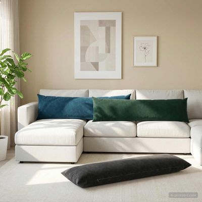 vidaXL Podložka s vankúšom HEERLEN Tmavozelená 40 x 145 cm Zamat