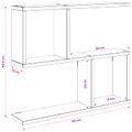vidaXL Stenná polica Dymový dub 60 x 12 x 50,5 cm Kompozitné drevo