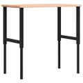 vidaXL Pracovný stôl bledohnedý 100x60x(71,5-98)cm buk. masív obdĺžnik