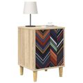 vidaXL Nočný stolík OMMEN Dub sonoma 36 x 33 x 50 cm Kompozitné drevo