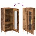 vidaXL Servírovacia skriňa Staré drevo 34 x 34.5 x 90 cm