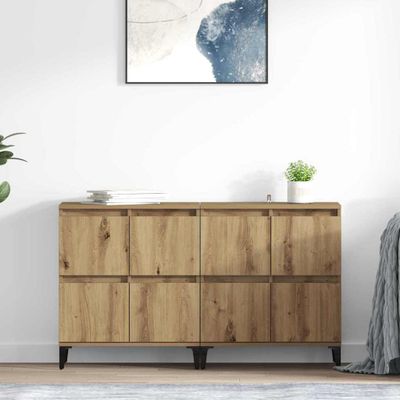 vidaXL Komody 2 pcs Remeselný dub 60 x 35 x 70 cm Kompozitné drevo