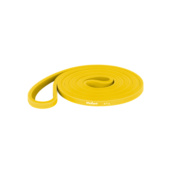 Latexová posilovací guma REBEL RBA-3000-1 Power Band PL-1 4-7 kg Žlutá