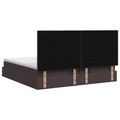 vidaXL Ottoman posteľ s matracom a LED Tmavohnedá 200 x 200 cm Látka