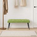 vidaXL Lavica s gombíkovým prešívaním Svetlo zelená 110 x 40 x 46 cm
