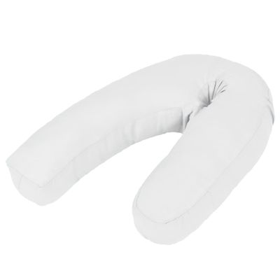 vidaXL Tehotenský vankúš v tvare písmena J 54x(36-43) cm, biely