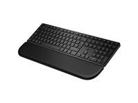 Klávesnica - duálny režim, 3-zónové usporiadanie, viacdotykové zariadenia, nízky profil stisku kláves - full size - bezdrôtová - Bluetooth, 2.4 GHz - česká/slovenská - čierna
