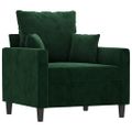 vidaXL Kreslo zelené 60 cm zamat