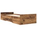 vidaXL Rám postele so skladom Staré drevo 80 x 200 cm Kompozitné drevo