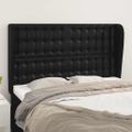 vidaXL Čelo postele so záhybmi čierne 147x23x118/128 cm umelá koža
