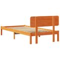 vidaXL Rám postele Včelí hnedý 100 x 200 cm Masívne borovicové drevo