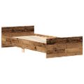 vidaXL Posteľný rám bez matraca staré drevo 100x200cm kompozitné drevo