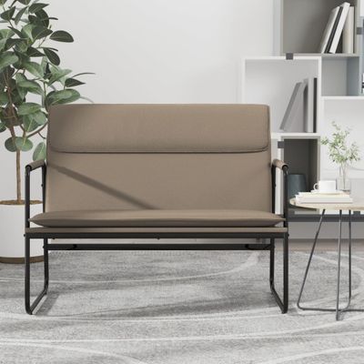 vidaXL Lavička kapučínová 100x64x80 cm umelá koža