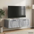 vidaXL Nástenná TV skrinka Nástenný Sivá sonoma 98 x 41 x 30 cm