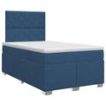 vidaXL Posteľ boxspring s matracom Modrá 120 x 190 cm Látka