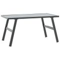 vidaXL Záhradný konferenčný stolík čierny 90x45x35 cm práškovaná oceľ