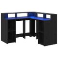 vidaXL Stôl Čierny dub Kompozitné drevo 130 x 130 x 91 cm