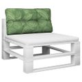vidaXL Poduška na paletovú pohovku vzor listov 70x40x12 cm látka