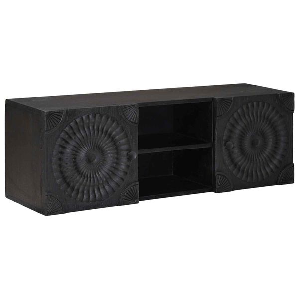 vidaXL TV skrinka s poličkou s úložiskom Čierny 105 x 30 x 35 cm