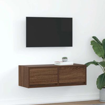 vidaXL TV skrinka, hnedý dub 80x31x25,5 cm spracované drevo