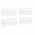 vidaXL Nástenné police 4 ks biele 40x11,5x18 cm drevotrieska