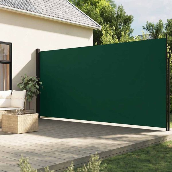 vidaXL Zaťahovacia bočná markíza, tmavozelená 200x300 cm