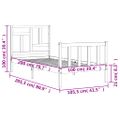vidaXL Rám postele s čelom čierny 100x200 cm masívne drevo