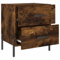 vidaXL Nočné stolíky 2 ks dymový dub 40x35x47,5 cm kompozitné drevo