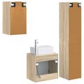 vidaXL Sada kúpeľňového nábytku 3 ks Dub sonoma 33 x 34,5 x 160 cm