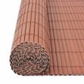 vidaXL Obojstranný záhradný plot, PVC 90x500 cm, hnedý
