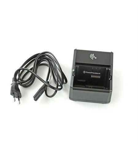 1 slot battery charger pre ZQ600, QLn a ZQ500 Series and EU power cord