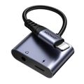 Audio adaptér Ugreen US211 Lightning na audio adaptér Mini Jack 3,5 mm 0,1 m (čierny)