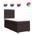 vidaXL Boxspring posteľ s matracom tmavohnedá 90x190 cm látka