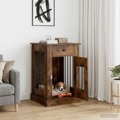 vidaXL Nábytok pre psa Dymový dub 50 x 47,5 x 80 cm Kompozitné drevo